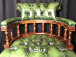 1 Magnificent In The Regency Leather Chesterfield Style Handmade Captains Office
