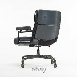 1984 Herman Miller Eames Dark Blue Leather Time Life Executive Office Desk Chair