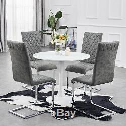 2/4/6 Curve Padded Back Dining Chairs Chrome Home Kitchen Office Meeting Seaters