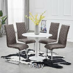 2/4/6 Curve Padded Back Dining Chairs Chrome Home Kitchen Office Meeting Seaters