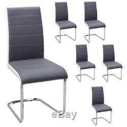 2 4 6pcs Faux Leather Dinning Room/Office Chairs Square Tube Kitchen Dinner Seat