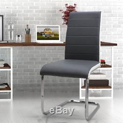 2 4 6pcs Faux Leather Dinning Room/Office Chairs Square Tube Kitchen Dinner Seat