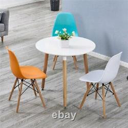 2 /4 Set Tulip Dining Chair Eiffel Retro Chair Wooden Plastic Padded Office Seat