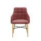 2/4x Faux Leather Dining Room Chair Modern Armrest&metal Legs Office Chairs New
