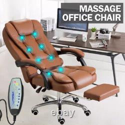 2/8 Point Massage Swivel Office Chair Gaming PC Computer Desk Executive Recliner