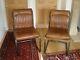 2 Vintage Cantilever Z Shape Capri Leather Office Or Dining Chairs Bauhaus Style