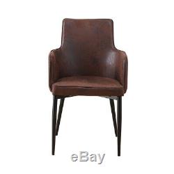 2PCS Faux Leather Dining Chairs Armchairs Home/Office/Restaurant/Living Room
