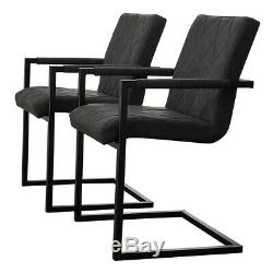 2PCS Faux Leather Dining Chairs Armchairs Home/Office/Restaurant/Living Room