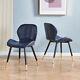 2pcs Faux Leather Dining Chairs Set Metal Legs Modern Living Room Home Office Uk