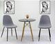 2x Dining Chairs Set Faux Leather/fabric Covered Padded Seat Living Room Office