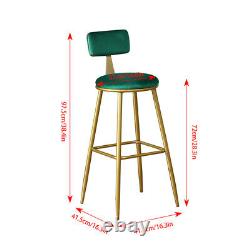 2x Velvet Bar Stools Bar Chairs Breakfast Dining Stools Home Office Kitchen Bar