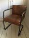 3 Coach House Artsome Dining/office Chairs Vintage Leather Look Steel Frame