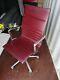 3 X Icf Spa-20060 Vignate Red Leather Office Boardroom Chairs £149 Each