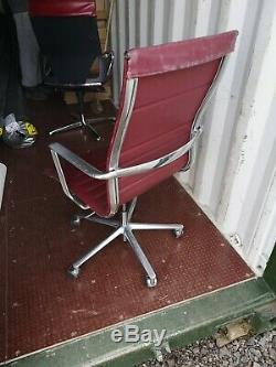 3 x ICF SPA-20060 VIGNATE RED LEATHER OFFICE BOARDROOM CHAIRS £149 EACH