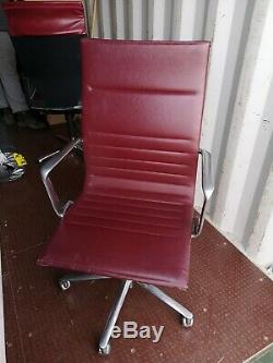 3 x ICF SPA-20060 VIGNATE RED LEATHER OFFICE BOARDROOM CHAIRS £149 EACH