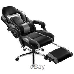360°Swivel Executive Racing Gaming Office Chair Computer Desk Faux Leather Chair