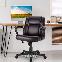 360° Swivel Office Computer Desk Chair Height Adjustable PU Leather Task Chair