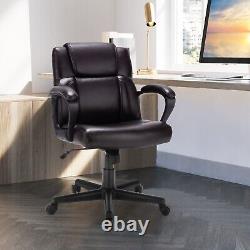 360° Swivel Office Computer Desk Chair Height Adjustable PU Leather Task Chair