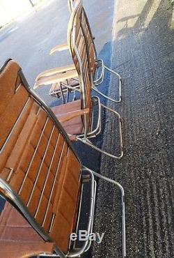 4 X Vintage 1970's Recliner Leather Chairs. Vw Camper Show, Camping, Office