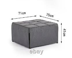 4 in 1 Convertible Sofa Bed, Single Sleeper Chair Folding Ottoman Adjustable