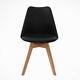 4x Dining Chairs Louneg Chairs Solid Wooden Legs Office Kitchen Padded Seat Sale
