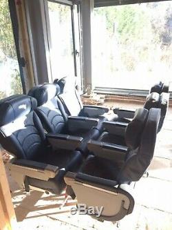 6 Leather Aircraft Seats, Boeing Passenger Chairs, Man Cave, Bar, Office, Cinema