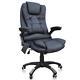 6 Point Designed Massage Office Computer Chair Luxury Leather Swivel Reclining