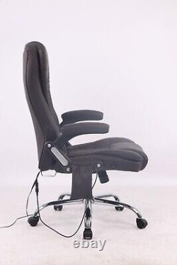 6 Point Office Desk Massage Chair High Back Recline Wheels Swivel Massage & Heat