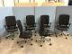 6 X Senator Evolve Black Leather Mesh Back Office Arm Chairs, Boardroom, Meeting