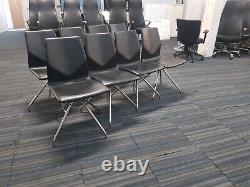 £90 each Black Leather Office Meeting Room Boardroom Conference Executive Chairs