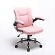 Aleko Mid-back Office Chair Ergonomic Computer Desk Chair Pu Leather Pink