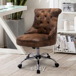 Adjustable Computer Desk Chair Retro Distressed Leather Swivel Chair Home Office