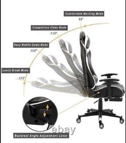 Adjustable Gaming Chair Office Recliner Swivel Massage PC Computer Desk Chairs