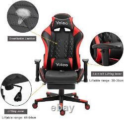 Adjustable Height PC Gaming Chair Recliner Swivel Ergonomic Office with Footrest