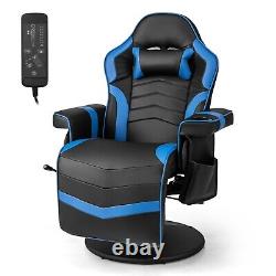 Adjustable Massage Gaming Chair PU Leather Office Computer Desk Recliner Chair