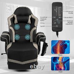 Adjustable Massage Gaming Chair PU Leather Office Computer Executive Desk Chair