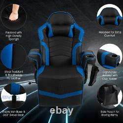 Adjustable Massage Gaming Chair PU Leather Office Computer Executive Desk Chair