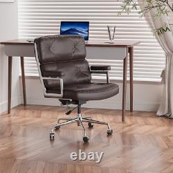 Adjustable Office Chair Executive Seat Swivel Ergonomic Eams Real Leather Chair