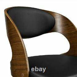 Adjustable Swivel Office Chair Artificial Leather Wooden Castor Desk Computer