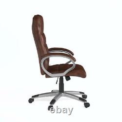 Alphason Hampton Executive Office Chair Height Adjustable Brown Leather
