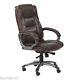 Alphason'northland' Brown High Back Real Leather Executive Office Chair