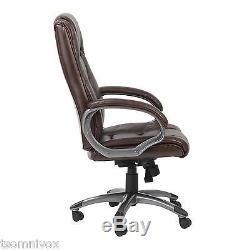 Alphason'Northland' Brown High Back Real Leather Executive Office Chair
