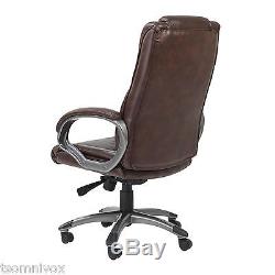 Alphason'Northland' Brown High Back Real Leather Executive Office Chair