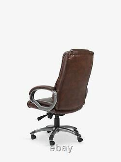 Alphason Northland High Quality Leather Office Chair Brown
