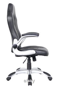 Alphason Office Chair Black Faux Leather Racing Car Style Tumbler AOC8211BLK