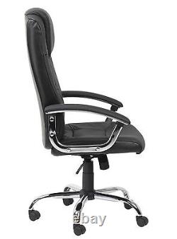 Alphason Office Chair Black Leather High Back Executive Palermo AOC4201A-L-BK