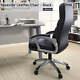 Alphason Roseville Executive Manager Faux Leather Office Chair In Black