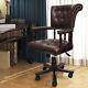 Antique Executive Office Chair Chesterfield Vintage Desk Solid Wood Swivel Retro