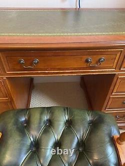 Antique Office Desk And Leather Chair