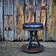 Antique Rare Swivel Chair Captains Ship Chair Boat Nautical Navel Office Desk